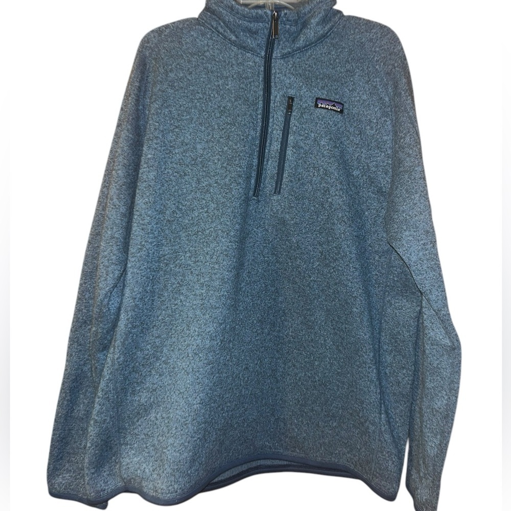 Men Patagonia blue Better Sweater 1/4 Zip Pullover jacket size XL